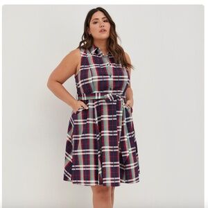 Torrid Poplin Collared Shirt Dress Size 00X